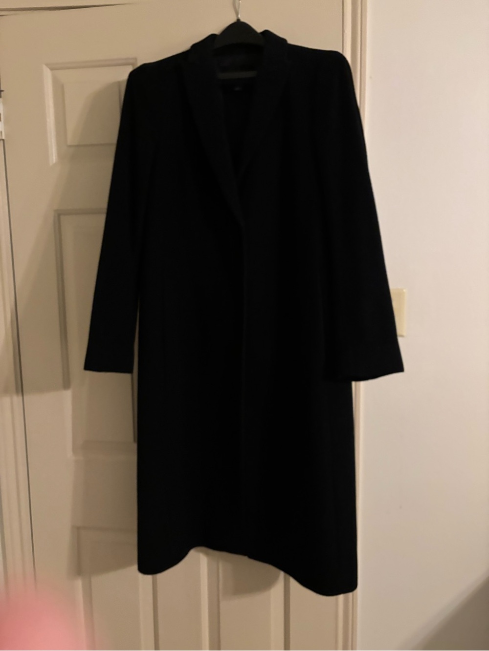 Ann Taylor Black Long Sleeve Dress Coat